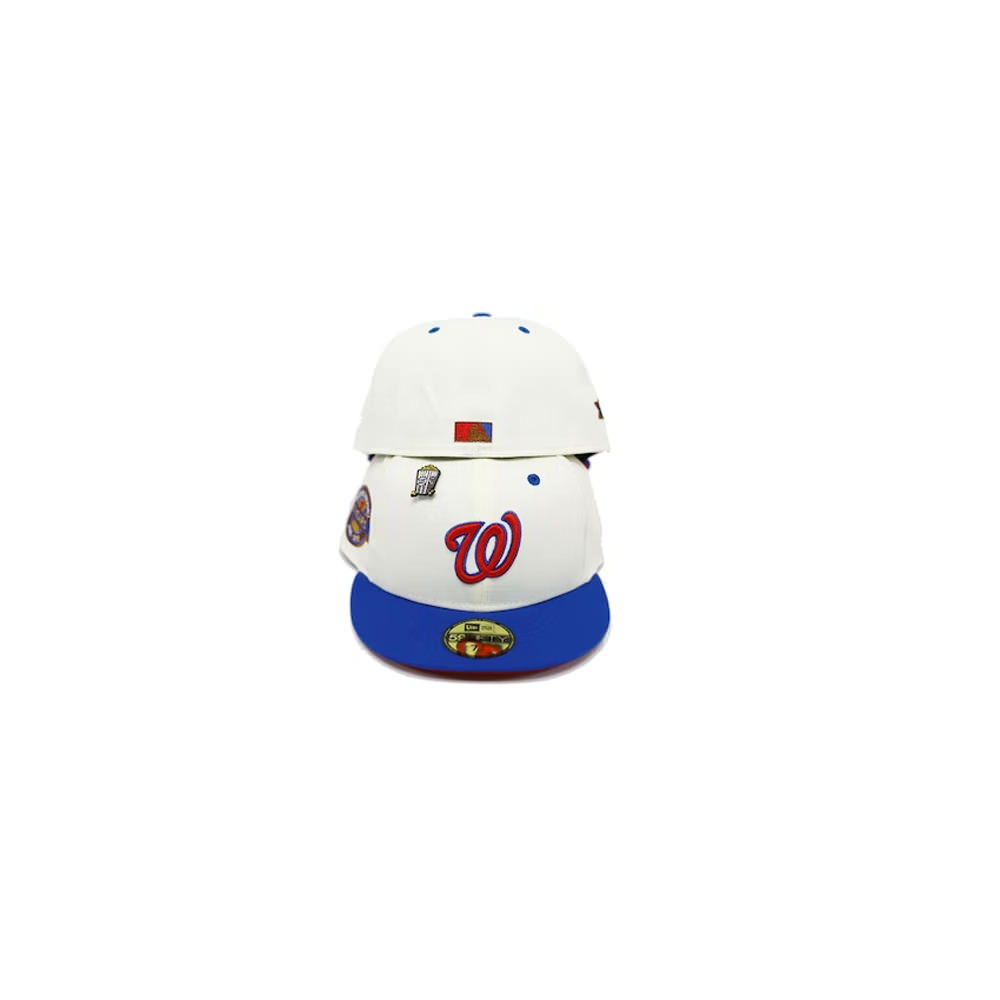 New Era Washington Nationals Movie Collection 10 Years Patch Capsule Hats Exclusive 59Fifty99 Fitted Hat White/Red