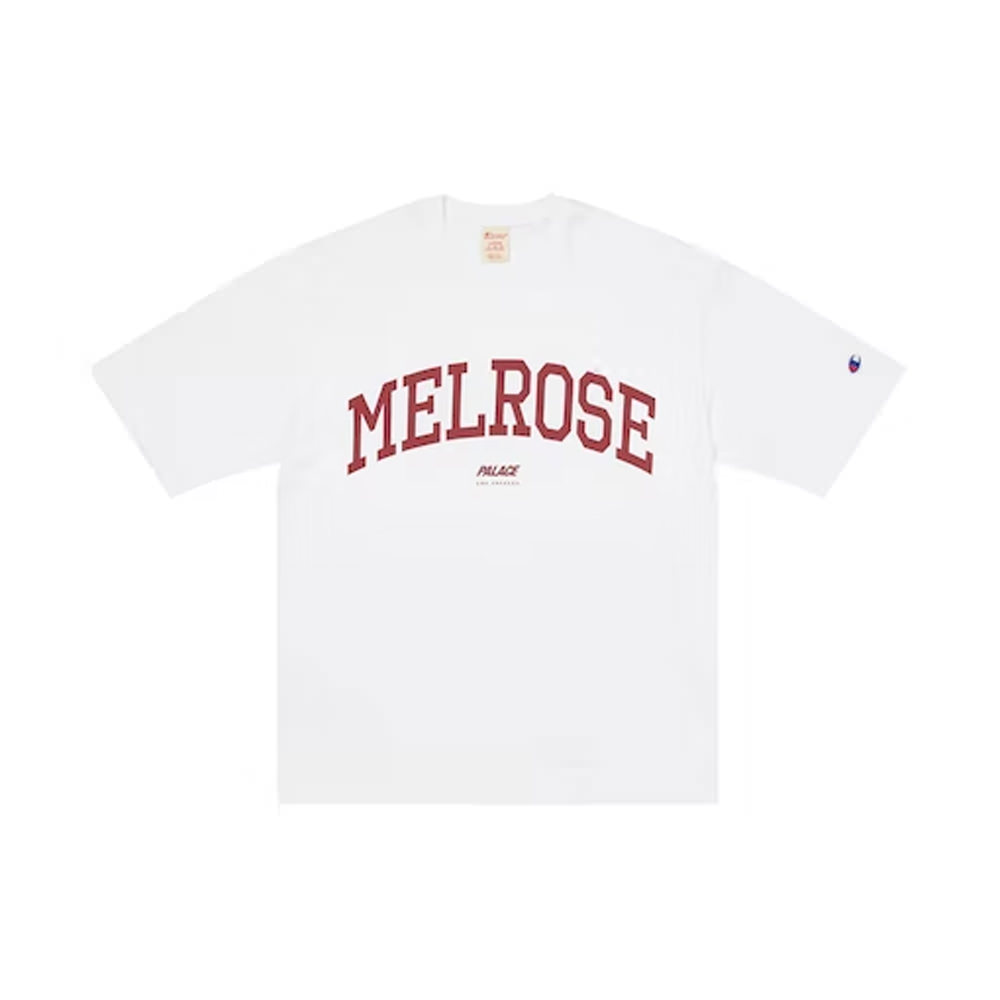 Palace Champion Shop Melrose T-shirt Los Angeles White