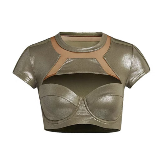 adidas Ivy Park Swim Top Medium Dark Khaki