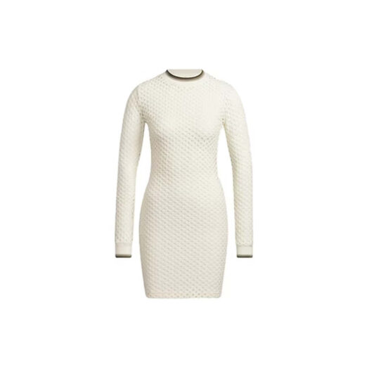 adidas Ivy Park Open Mesh Long Sleeve Mini Dress Off-White