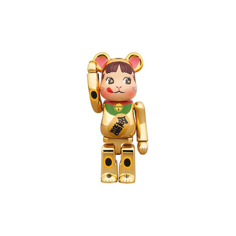 Bearbrick Maneki Neko Peko-chan Money Plating 100% & 400% Set