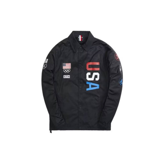 Kith for Team USA 5 Rings Coaches Jacket Black