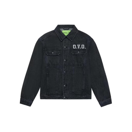OVO x Keith Haring Denim Trucker Jacket Washed Black