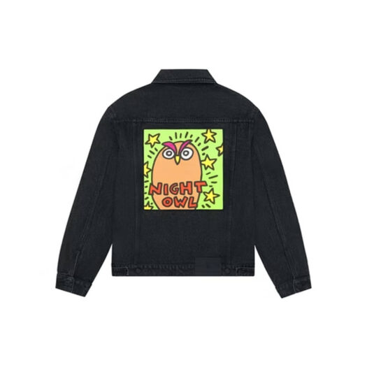 OVO x Keith Haring Denim Trucker Jacket Washed Black