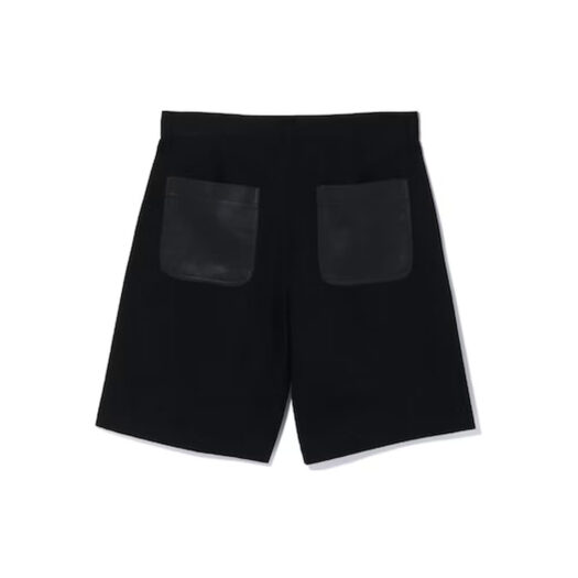 BAPE Multi Motif Leather Pocket Chino Shorts Black