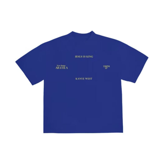 Kanye West Jesus Is King Vinyl I T-shirt Blue