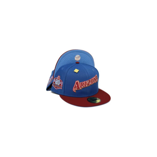 New Era Arizona Diamondbacks 20th Anniversary Patch Capsule Hats Exclusive 59Fifty Fitted Hat Blue/Blue