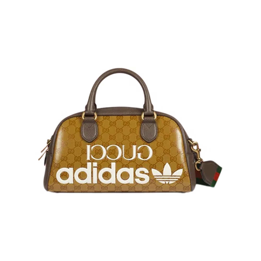 Gucci x adidas Mini Duffle Bag Black in Leather with Gold-tone - US