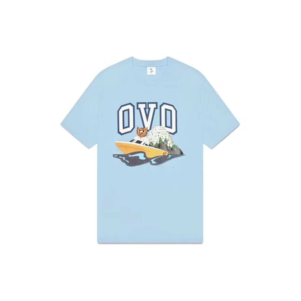 OVO Speedboat Owl T-shirt Light Blue