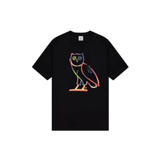 OVO Watercolour Owl T-shirt Black
