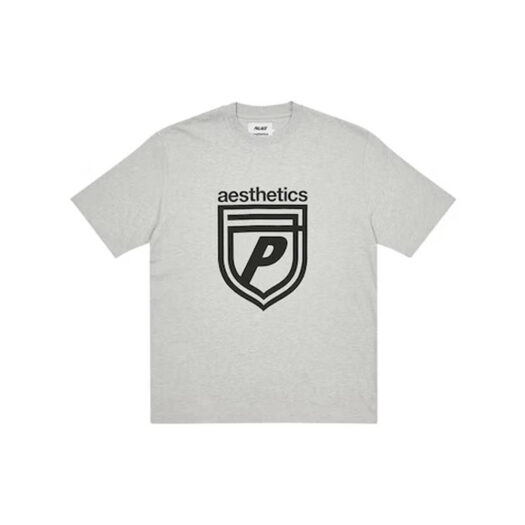 Palace x Aesthetics Logo T-shirt Grey Marl
