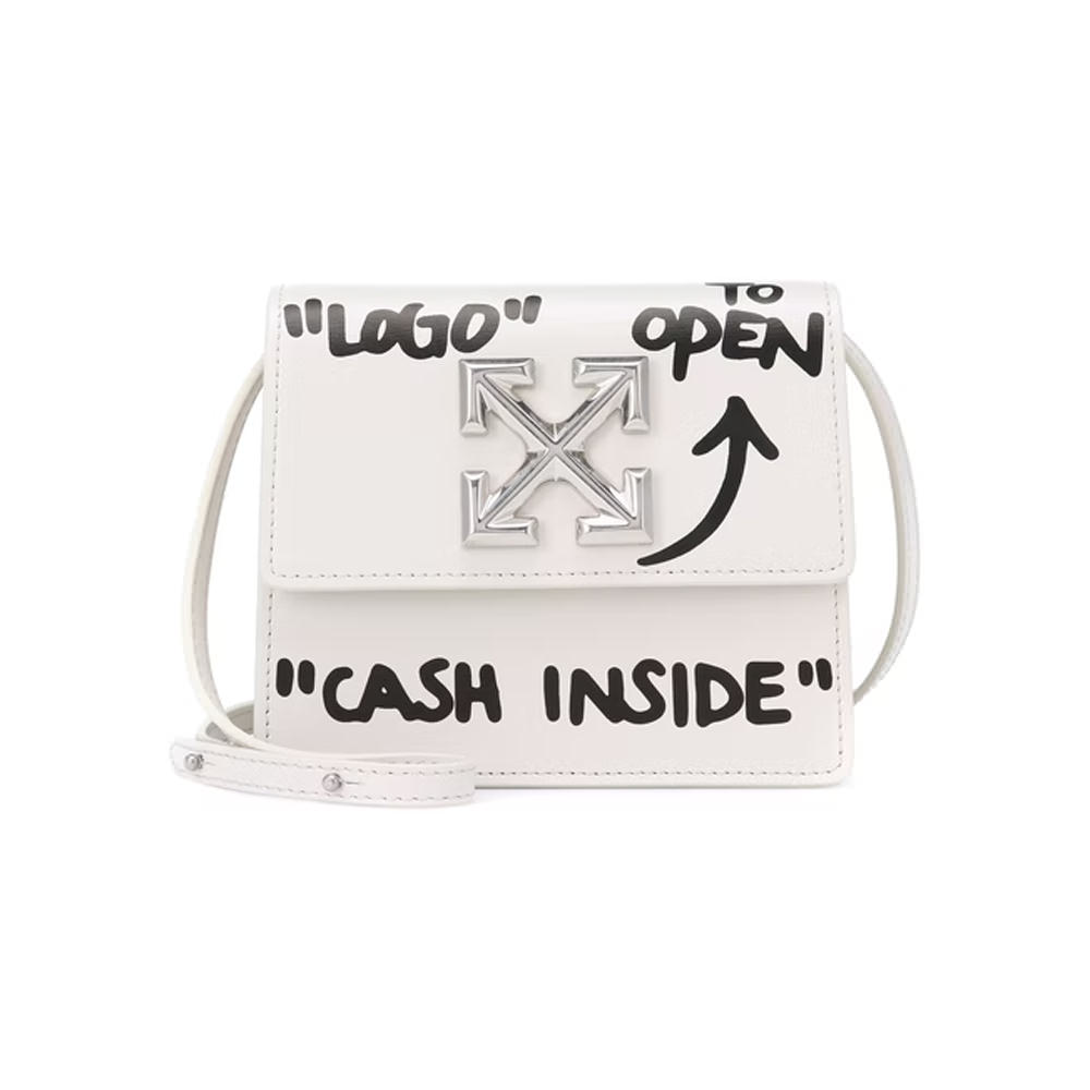 Off-White c/o Virgil Abloh Jitney 0.7 Rent Money Leather Cross-body Bag in  Black