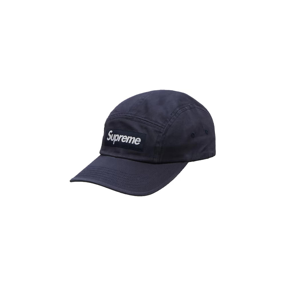 Supreme Washed Chino Twill Camp Cap (FW22) NavySupreme Washed