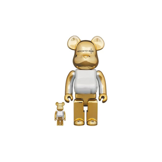 Bearbrick Michael Jordan 1985 Rookie Jersey 100% u0026 400% Set Gold  ChromeBearbrick Michael Jordan 1985 Rookie Jersey 100% u0026 400% Set Gold  Chrome - OFour