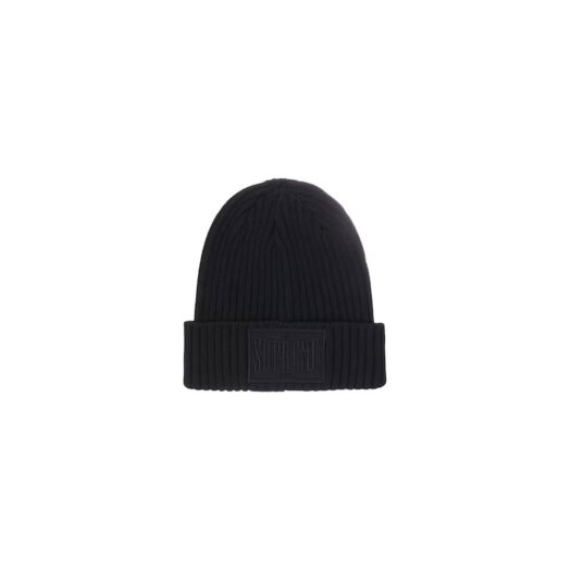 Supreme Overdyed Patch Beanie Black