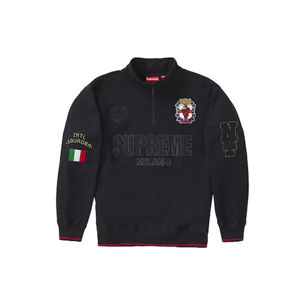 Supreme Milano Half Zip Pullover "Black"