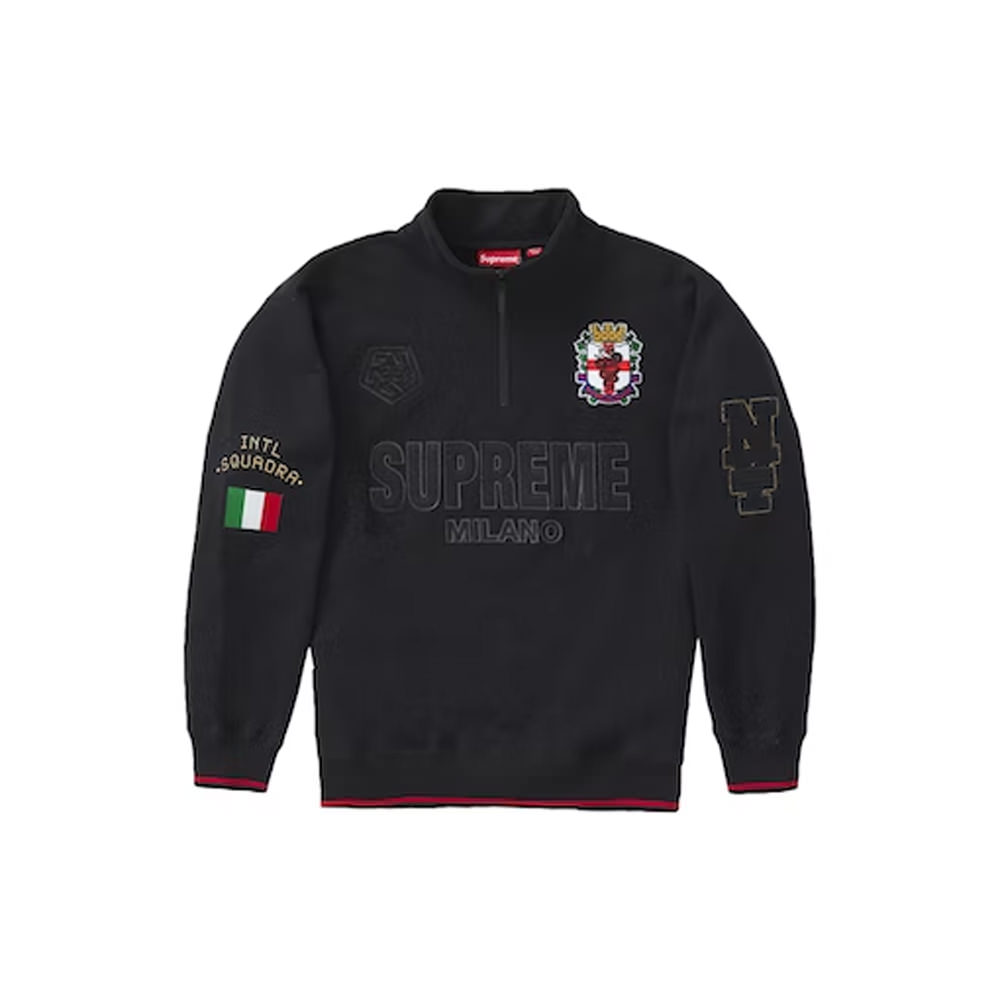 Supreme Milano Half Zip Pullover BlackSupreme Milano Half Zip Pullover Black  OFour