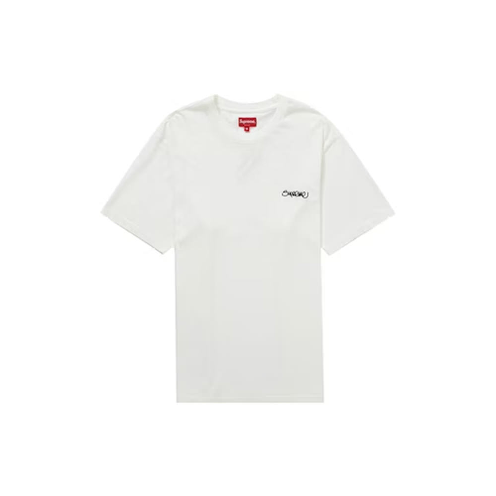 Supreme Washed Handstyle S/S Top White