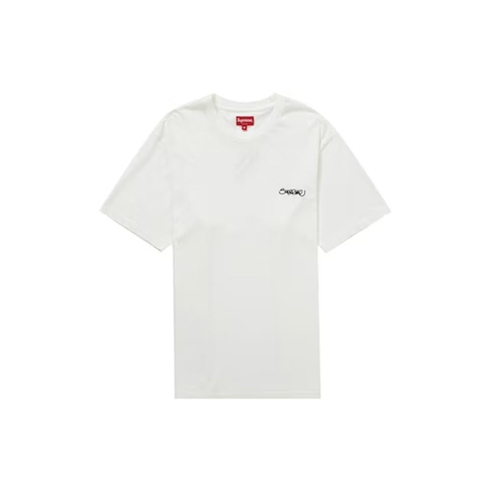 Supreme Washed Handstyle S/S Top WhiteSupreme Washed Handstyle S/S