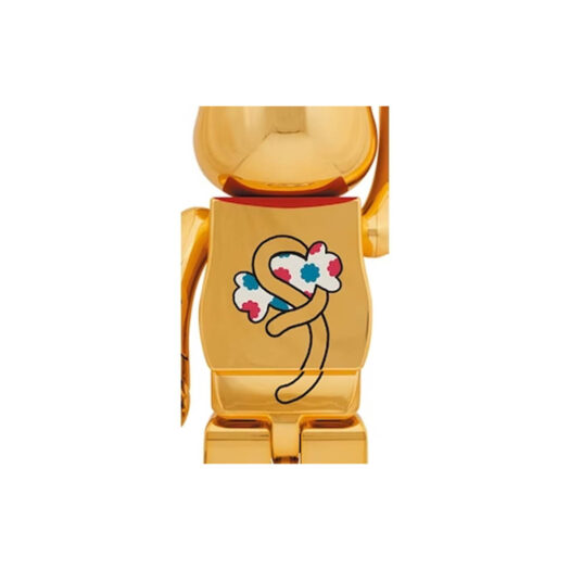 Bearbrick Maneki Neko Peko-chan Money Luck 1000% Gold Plated