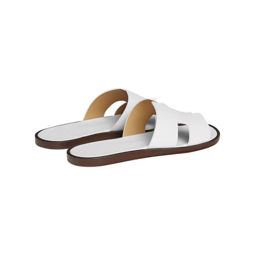 Hermes Izmir Sandal Blanc Smooth Calfskin Leather