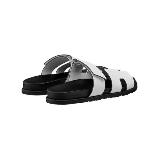 Hermes Chypre Sandal Blanc Epsom Leather (M)