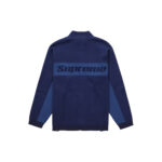 Supreme 2-Tone Ribbed Zip Up Sweater Blue