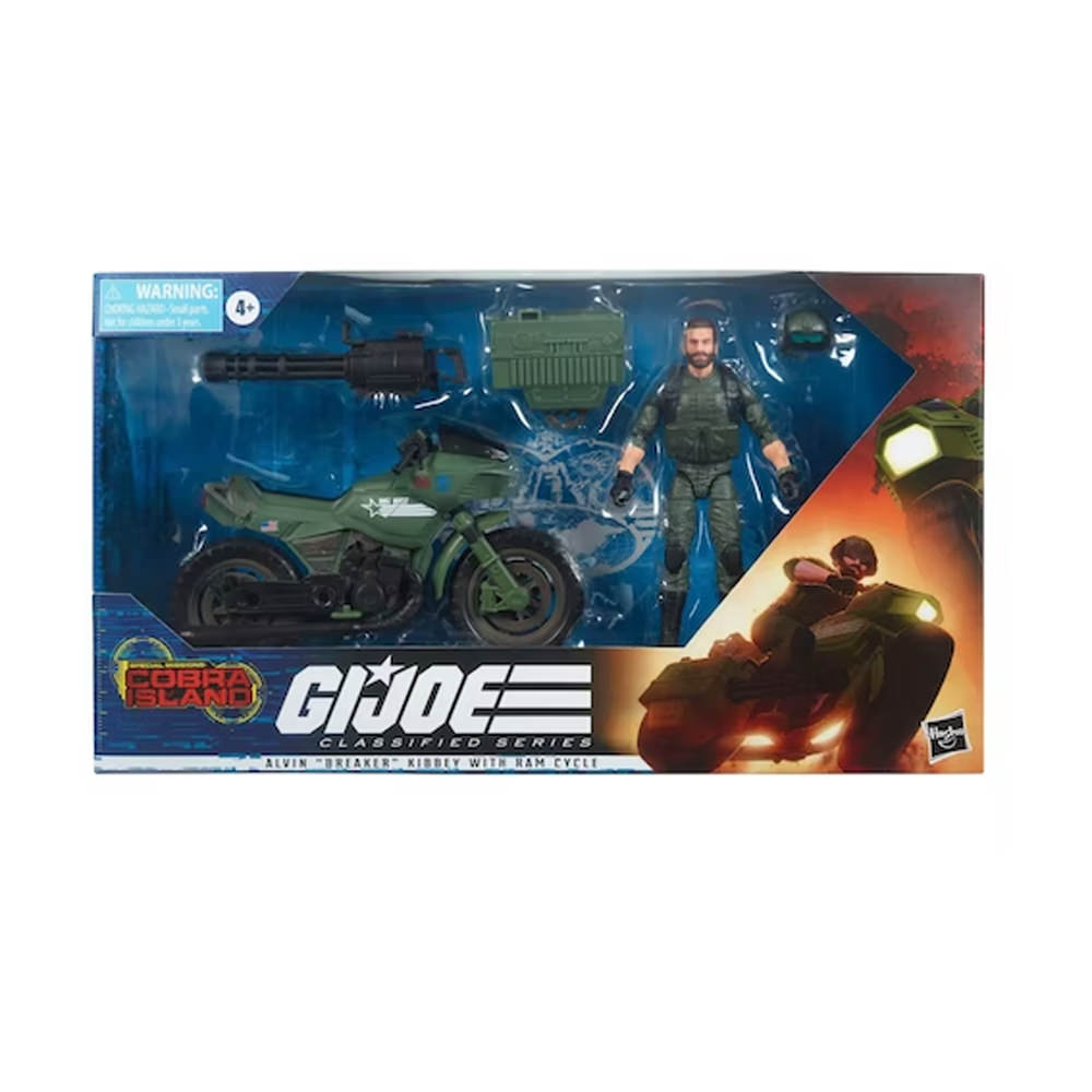 Hasbro G.I. Joe Classified Series Alvin “Breaker” Kibbey with RAM Cycle Action Figure Set