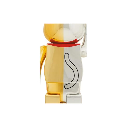 Bearbrick Maneki Neko Good Luck Silver x Ten Million Gold 1000% Silver/Gold