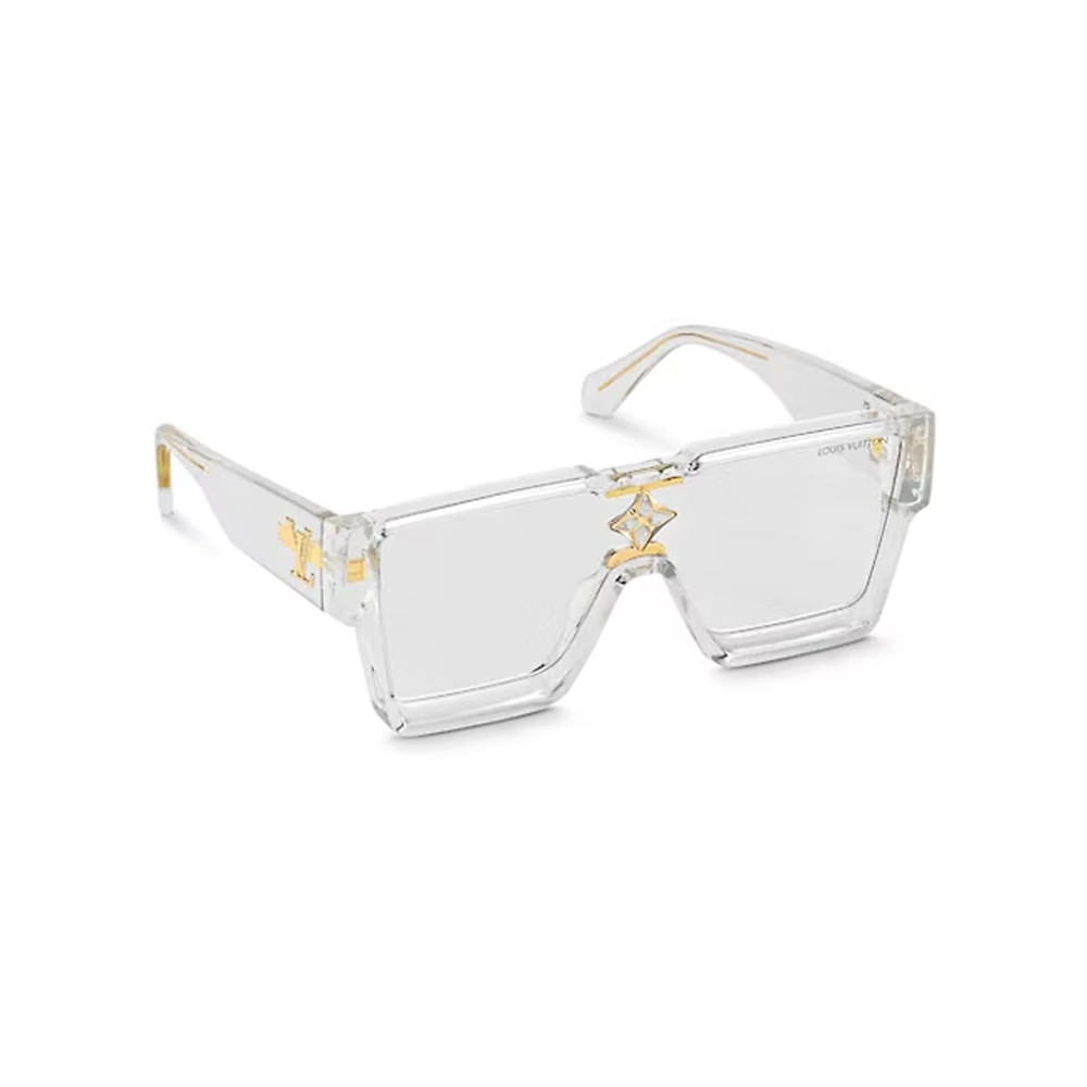Louis Vuitton 1.1 Clear Millionaires Sunglasses Black Acetate. Size W