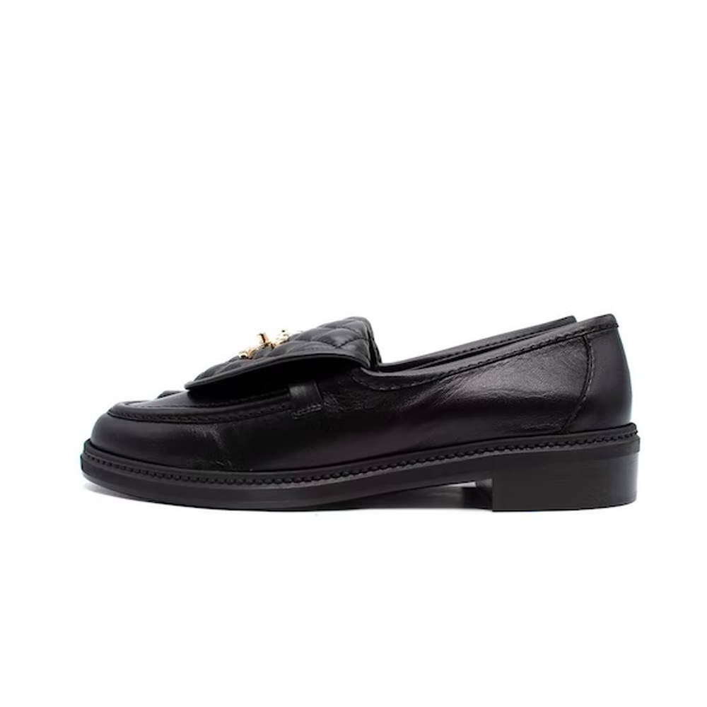 Chanel Quilted Tab Loafers Black Leather - G36646 X56469 94305 / G36646  X01000 94305 - US