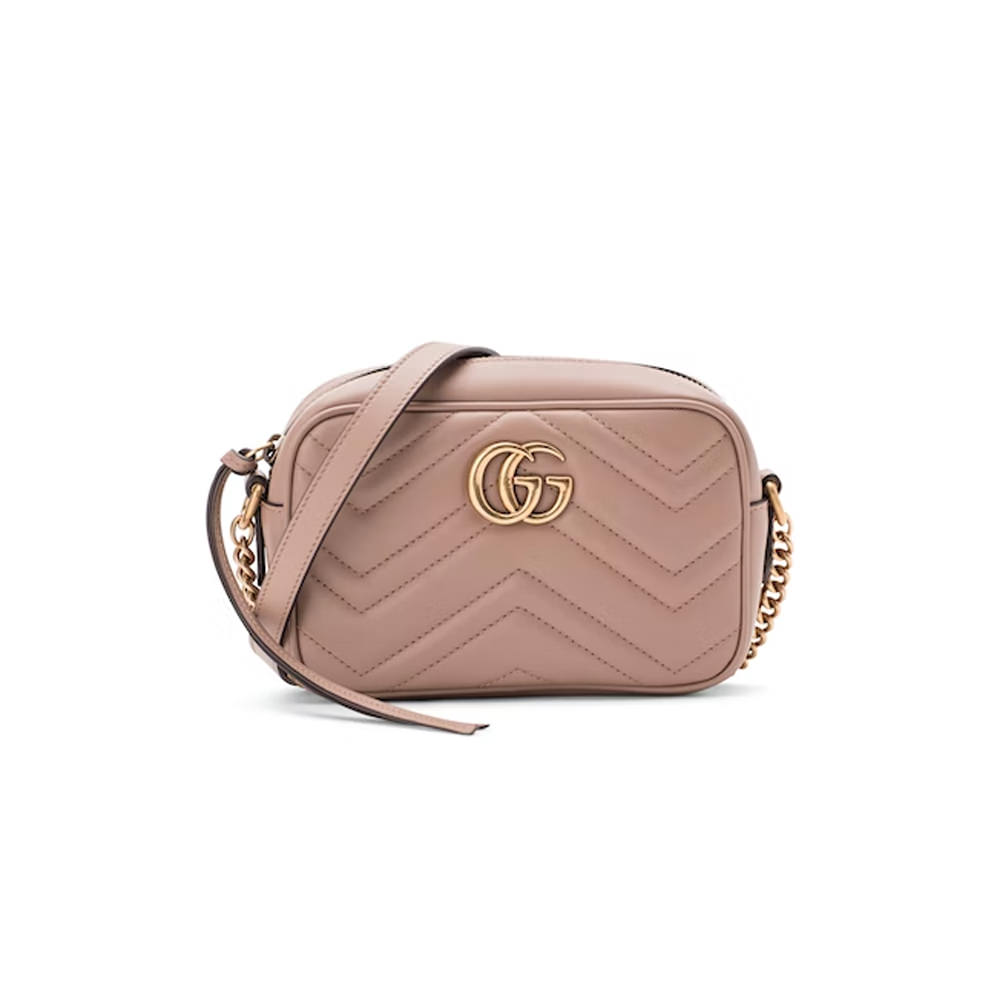 Gucci GG Marmont Camera Bag Matelasse Mini Dusty PinkGucci GG Marmont Camera  Bag Matelasse Mini Dusty Pink - OFour