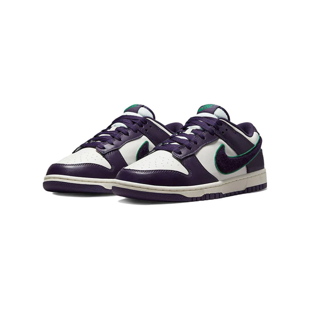 Nike Dunk Low Chenille Swoosh Sail Grand Purple