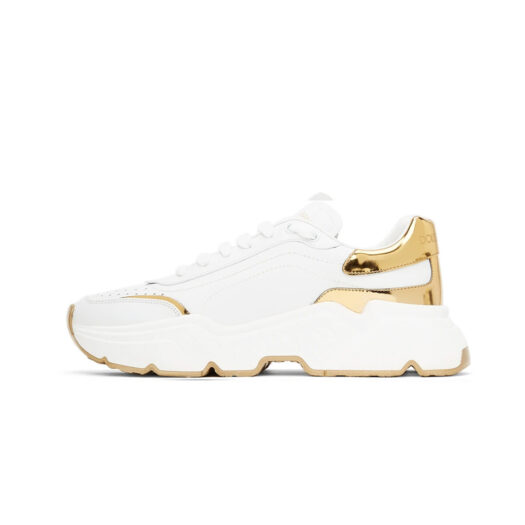 White & Gold Daymaster Low Sneakers