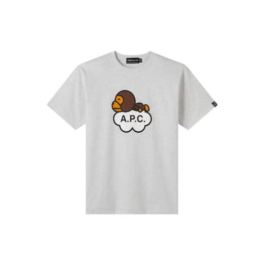 BAPE x A.P.C. Milo Wide T-Shirt Grey
