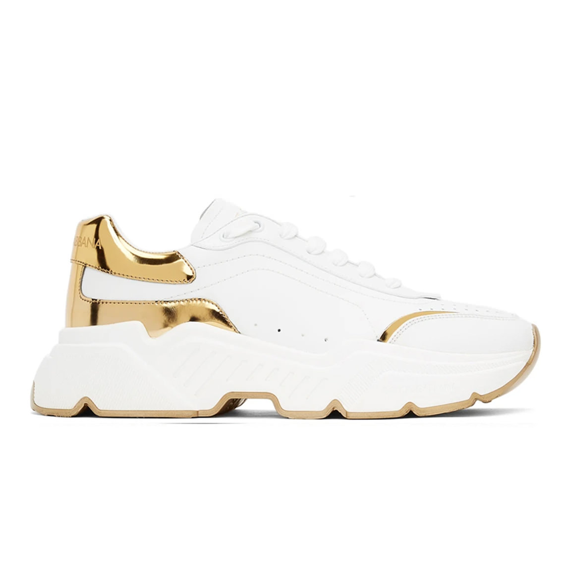 White & Gold Daymaster Low SneakersWhite & Gold Daymaster Low Sneakers -  OFour