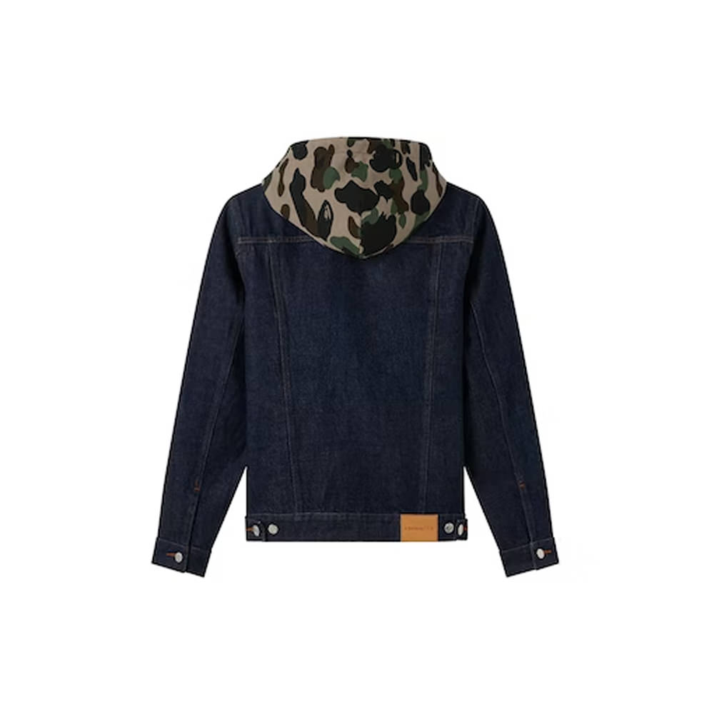 BAPE x A.P.C. Detachable Hoodie Denim Jacket Indigo