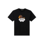 BAPE x A.P.C. Kids Milo Wide T-Shirt Black