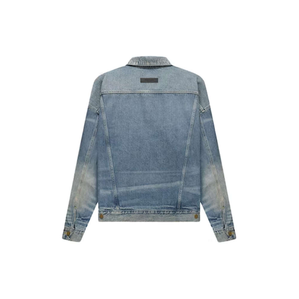 Fear of God Essentials Trucker Jacket IndigoFear of God Essentials ...