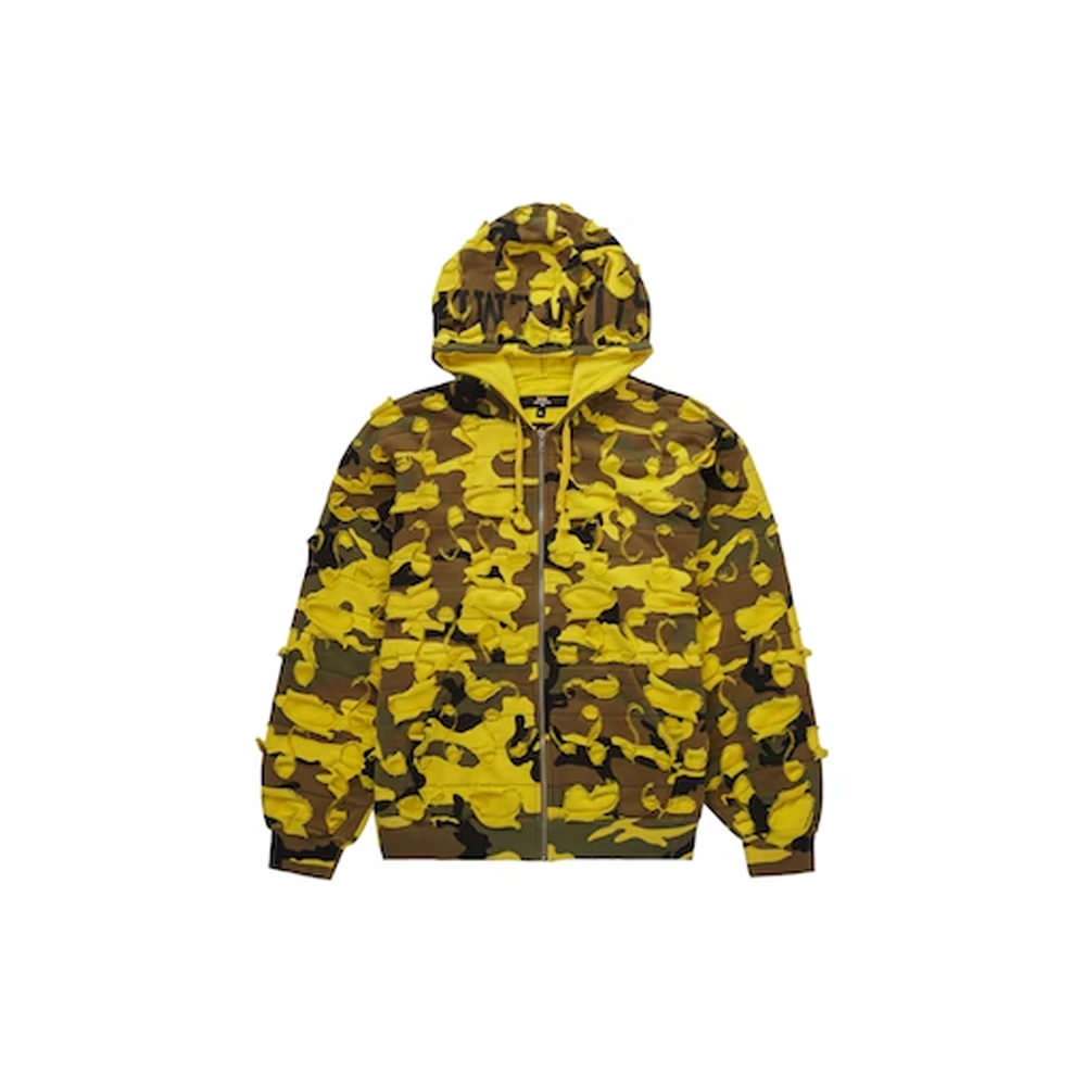 Supreme Griffin Zip Up Hooded Sweatshirt Yellow Camo