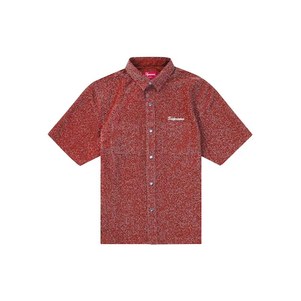 Supreme Lurex S/S Shirt RedSupreme Lurex S/S Shirt Red - OFour