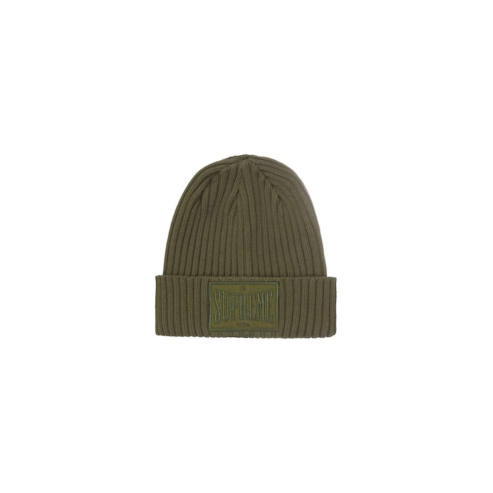 Supreme Overdyed patch beanie olive カーキ - ニットキャップ/ビーニー