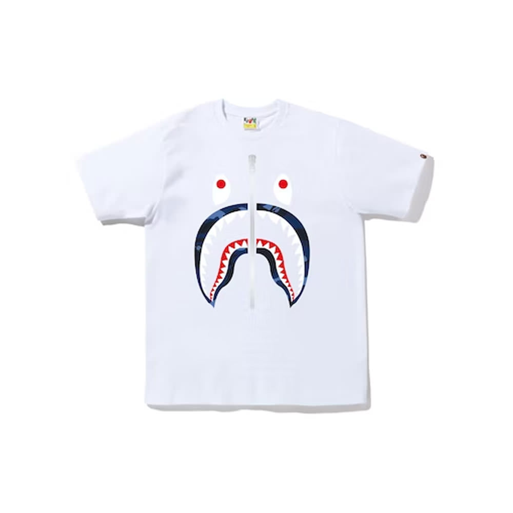 Bape shark cheap t shirt camo