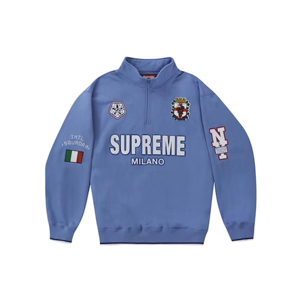 Supreme Milano Half Zip Pullover Light Blue