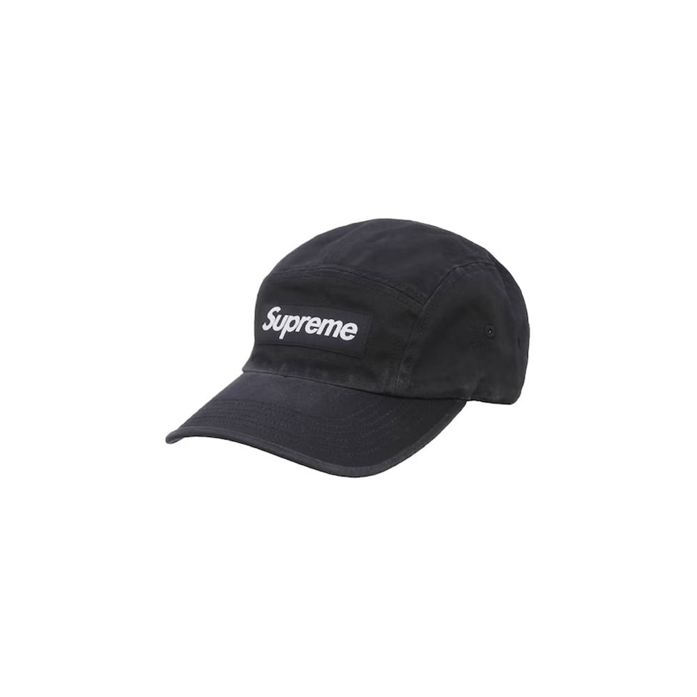 Supreme Washed Chino Twill Camp Cap (FW22) BlackSupreme Washed Chino Twill  Camp Cap (FW22) Black - OFour