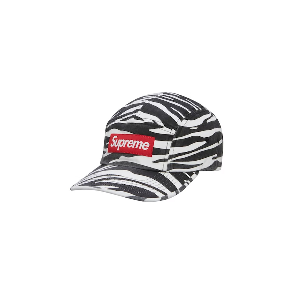 Supreme Washed Chino Twill Camp Cap (FW22) ZebraSupreme Washed