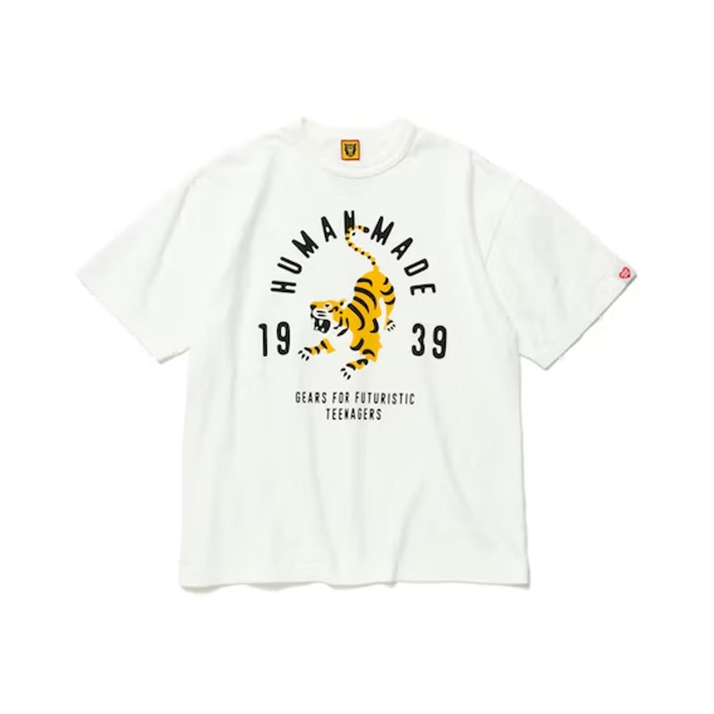 Human Made Tiger Graphic #3 T-Shirt WhiteHuman Made Tiger Graphic