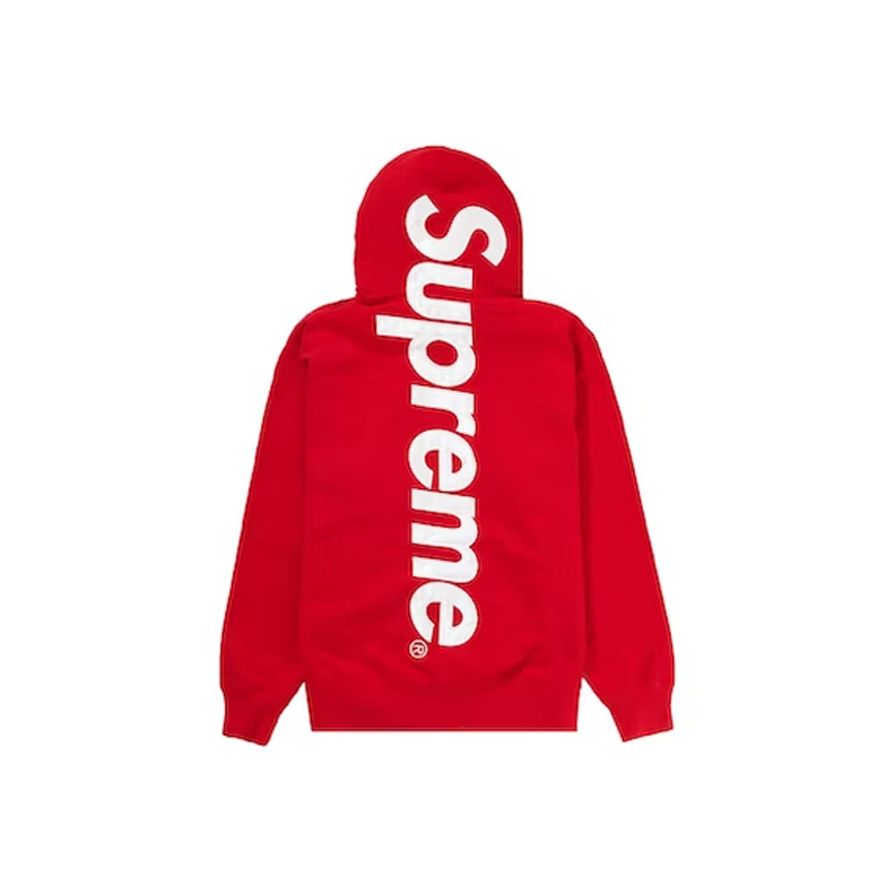 Supreme Satin Appliqué Hooded Sweatshirt RedSupreme Satin Appliqué