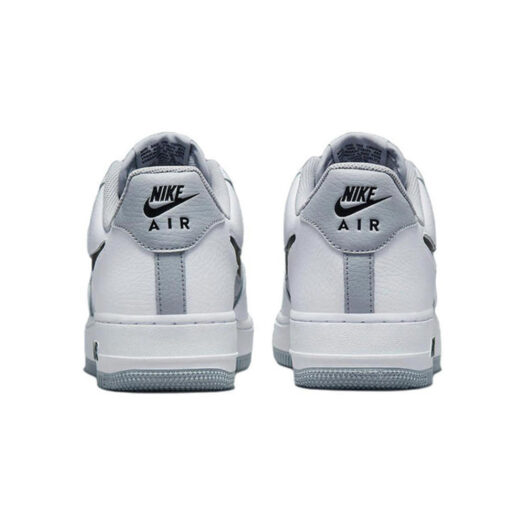 Nike Air Force 1 Low Cut-Out White Grey Black Swoosh