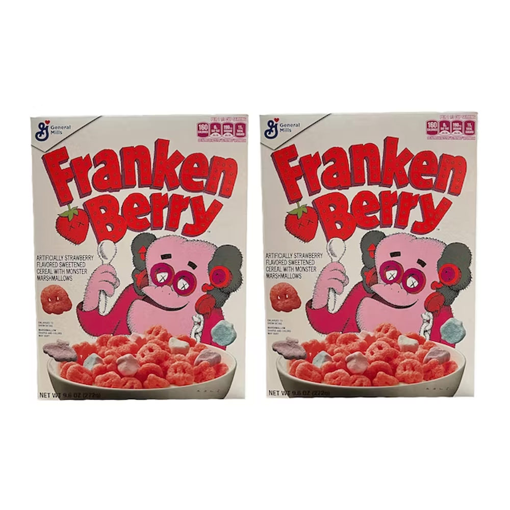 KAWS Monsters Franken Berry Cereal 2x Lot (Not Fit For Human Consumption)